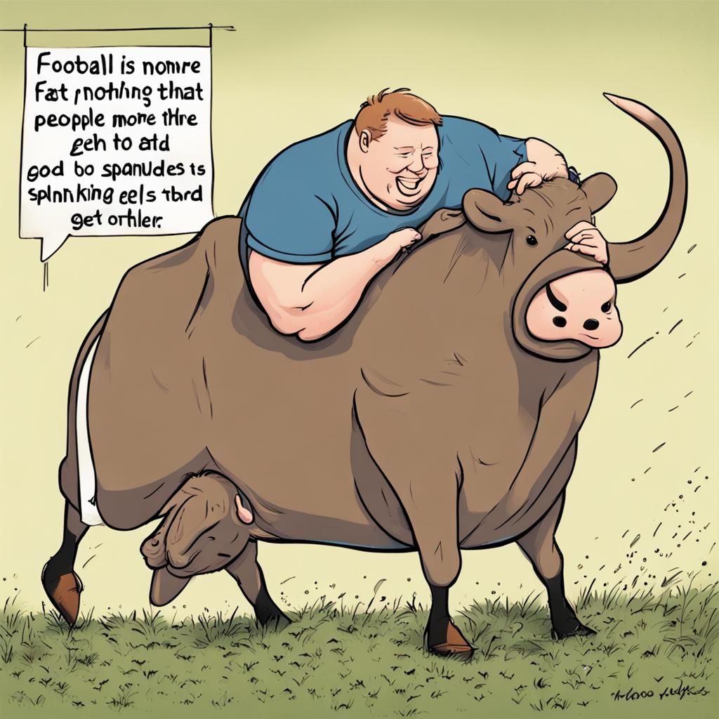 Humorous Depiction of a Football Game