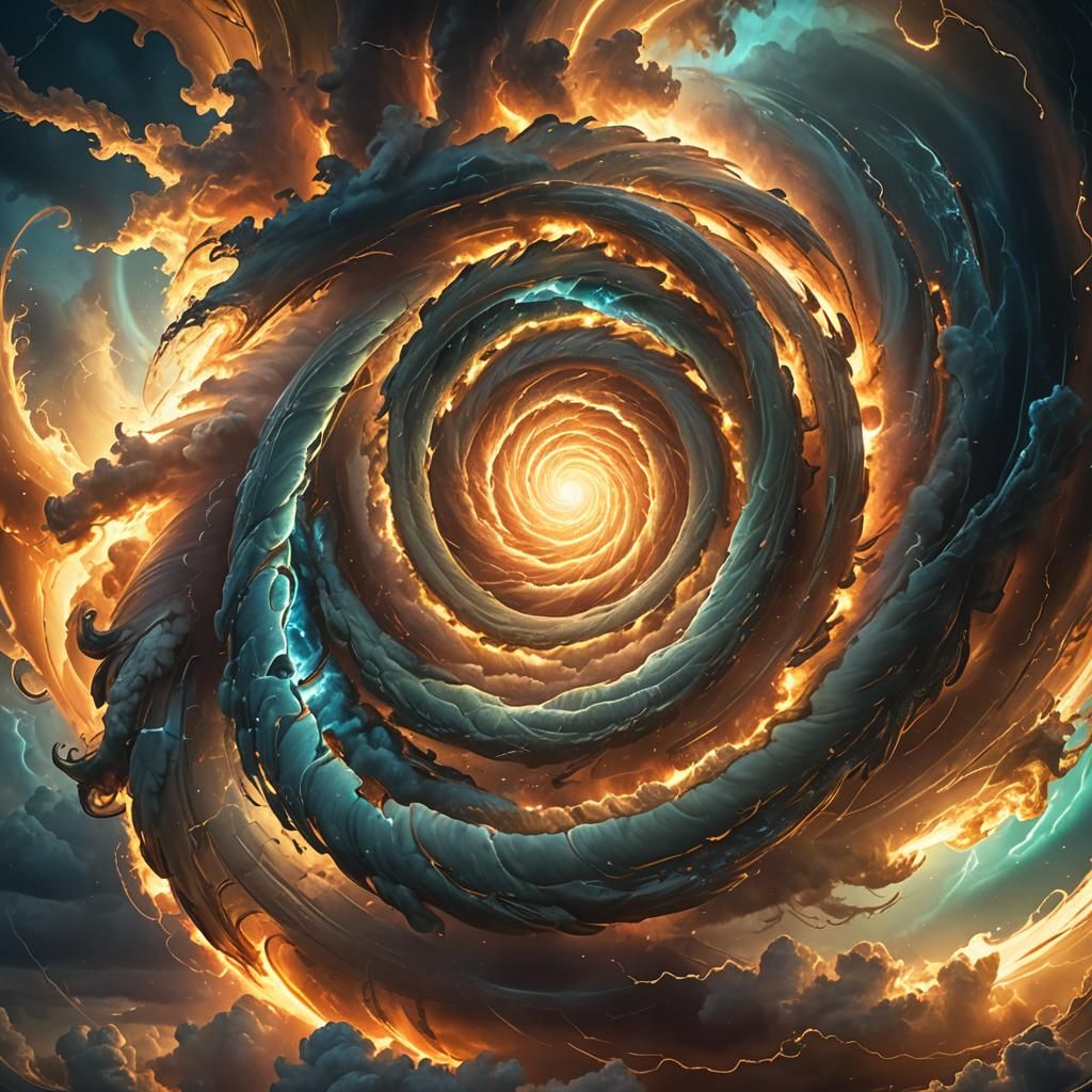 Fantasy Twister with Glowing Cloud, Concept Art