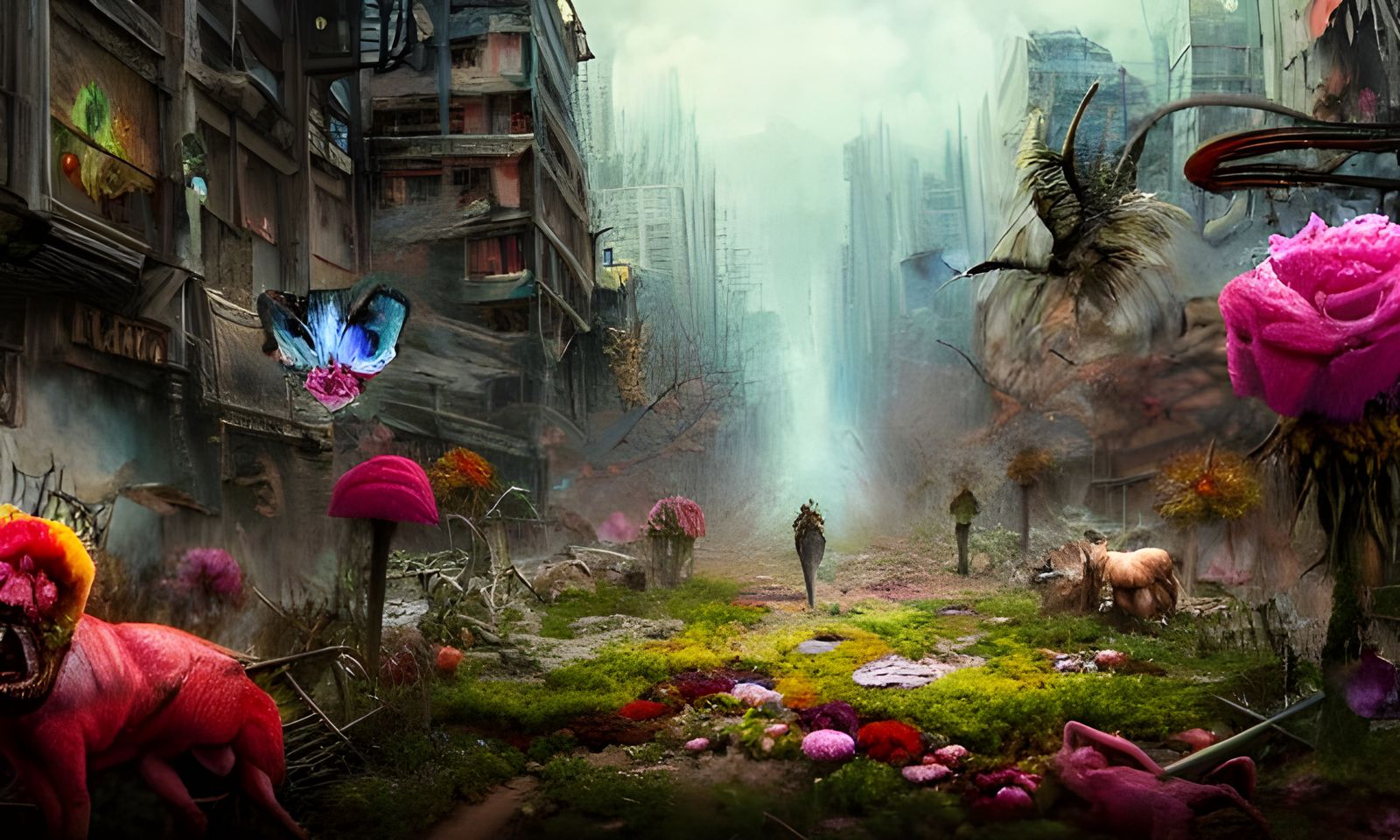 Post-Apocalyptic Wonderland: Mutant Overgrowth in Oil Painti...