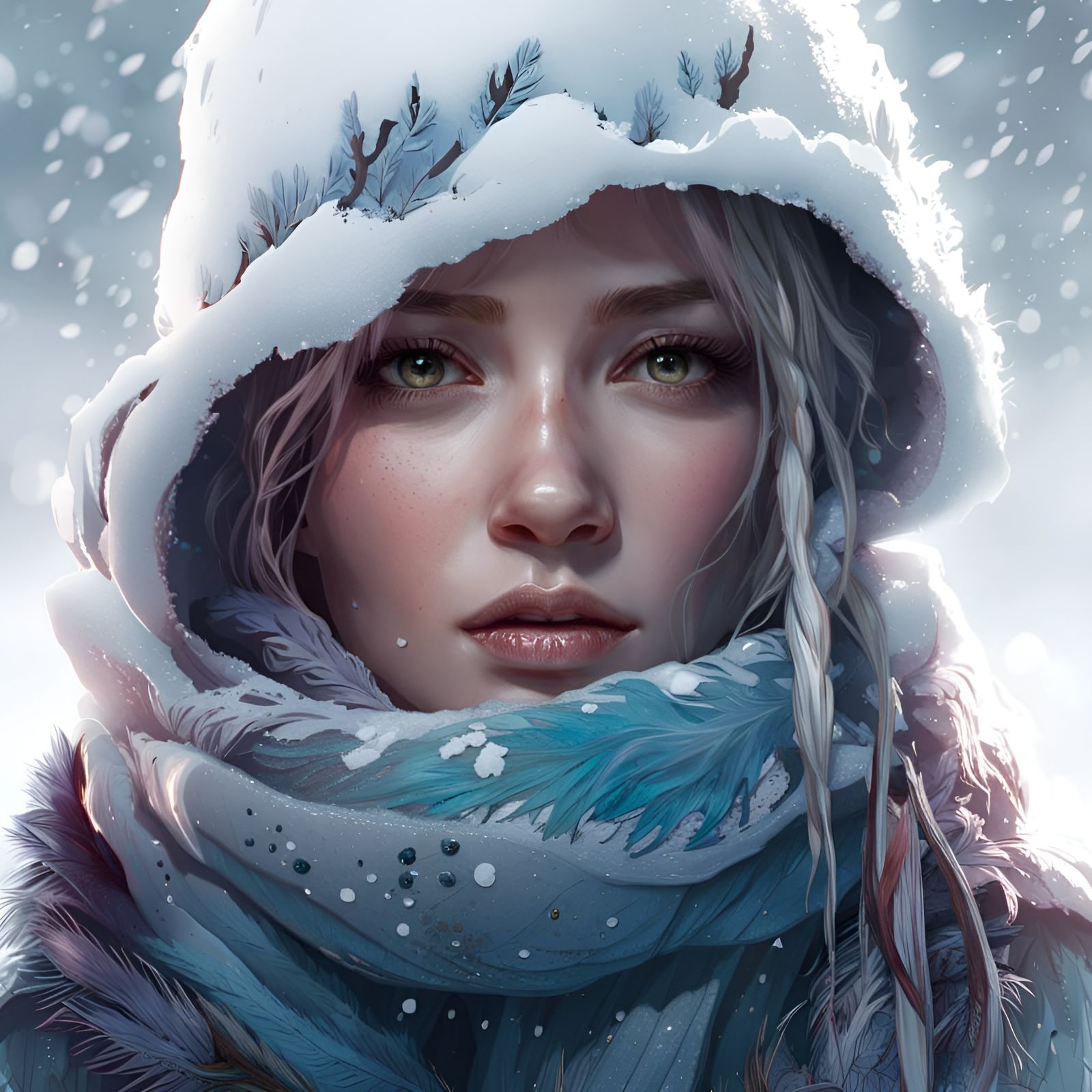 Snowy portrait