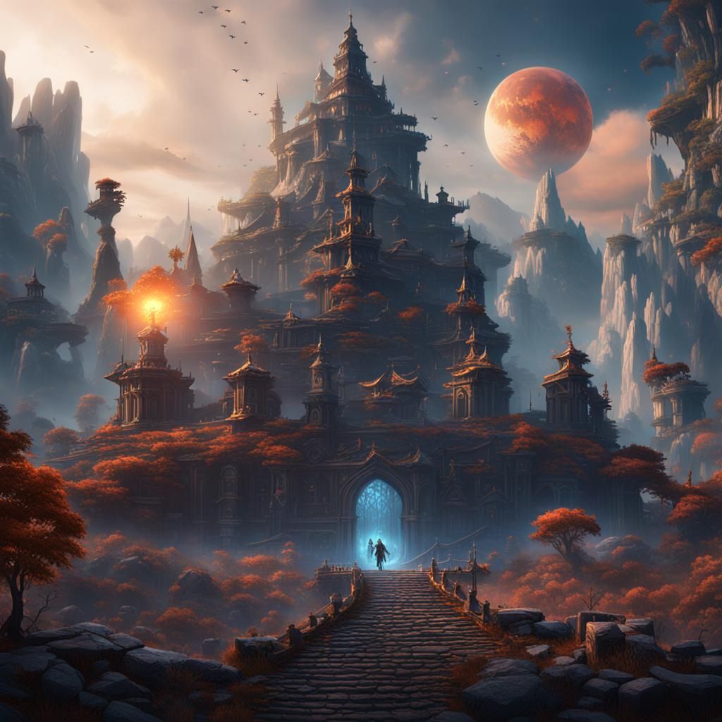 Fantastical Matte Painting in Deep Color