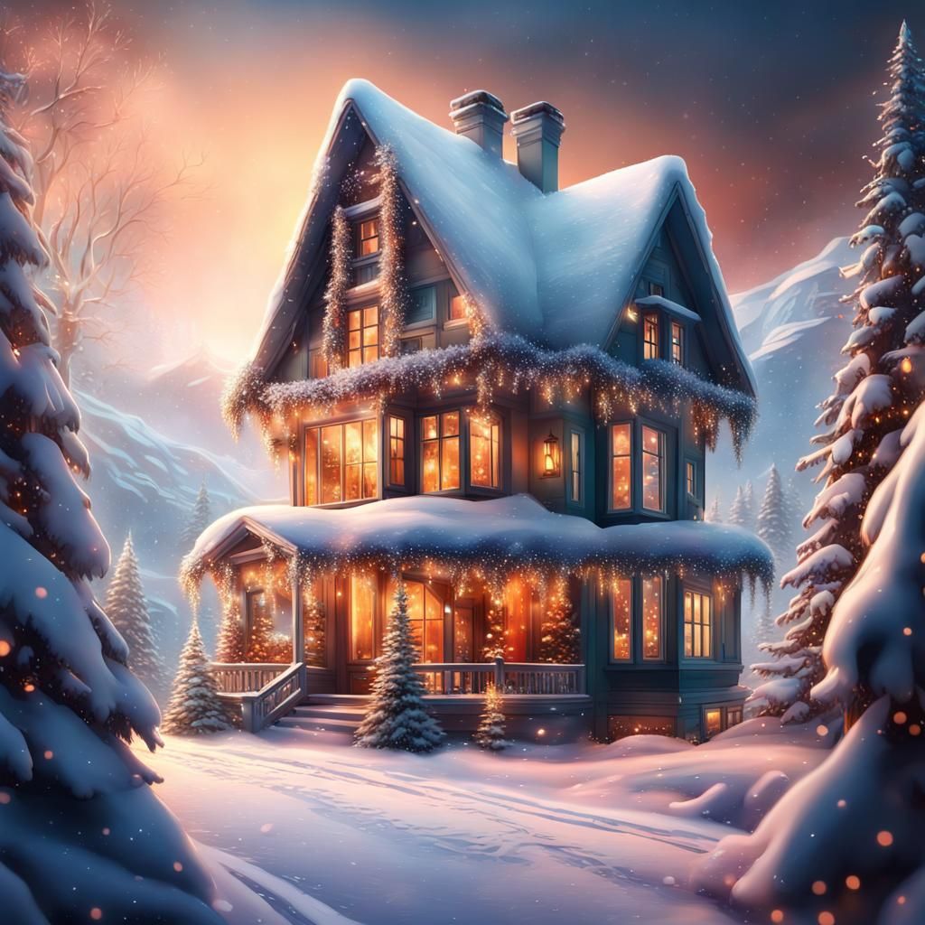 Magical Winter Christmas Home with Stunning Views