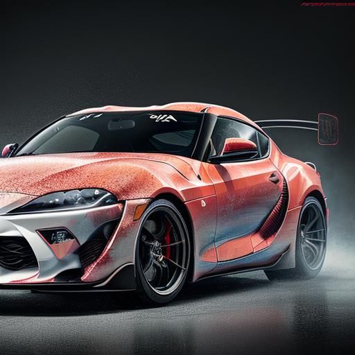 Toyota Supra MK4 in Splash Art Style