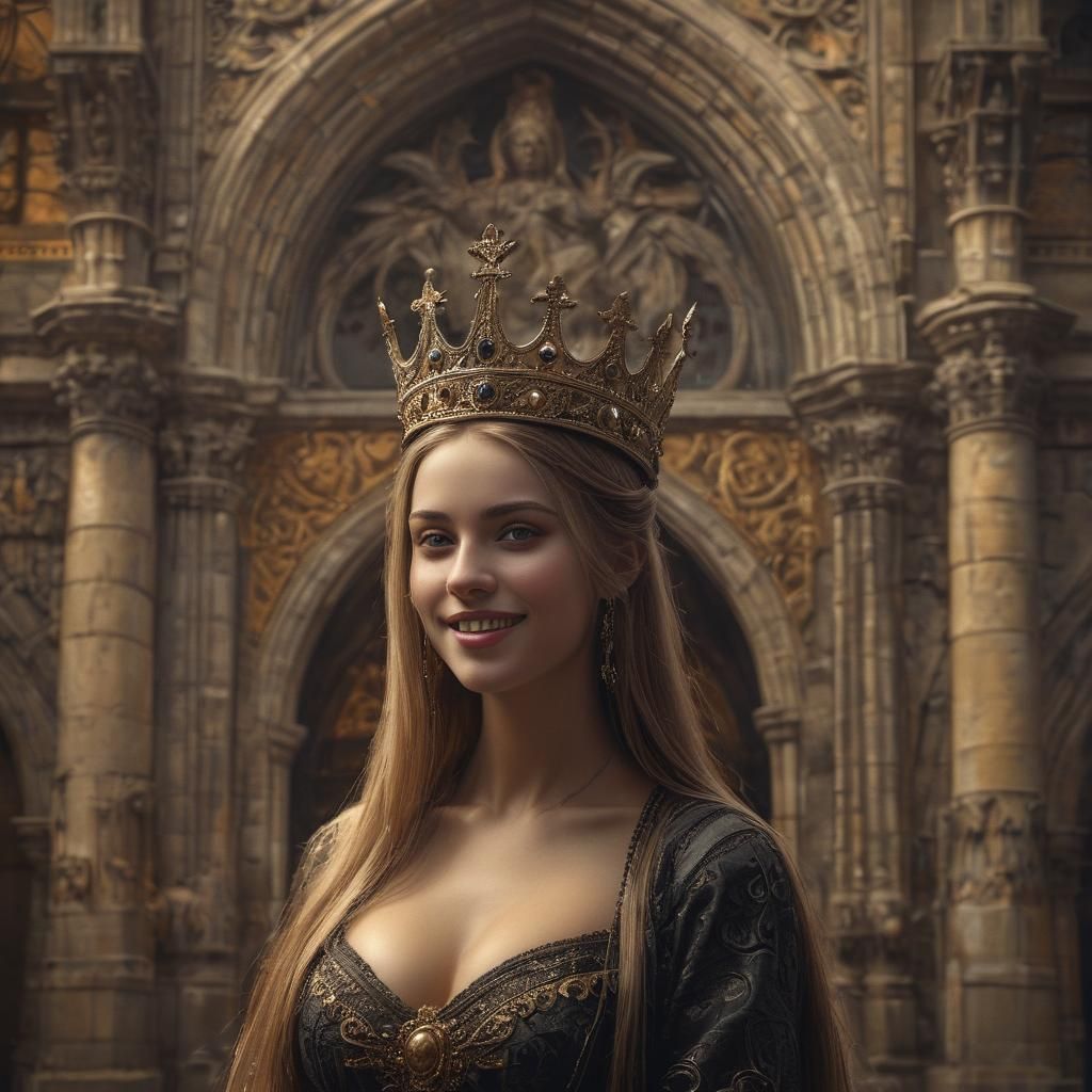 Dark Fantasy Queen Portrait in Gothic Style