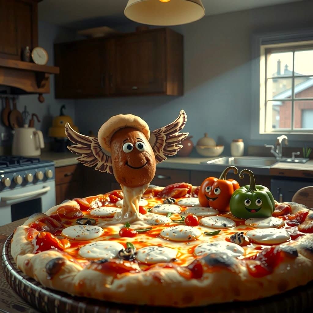 Paprika🌶️& Sausage Fly Agaric 🌭🍄 Pizza 🍕