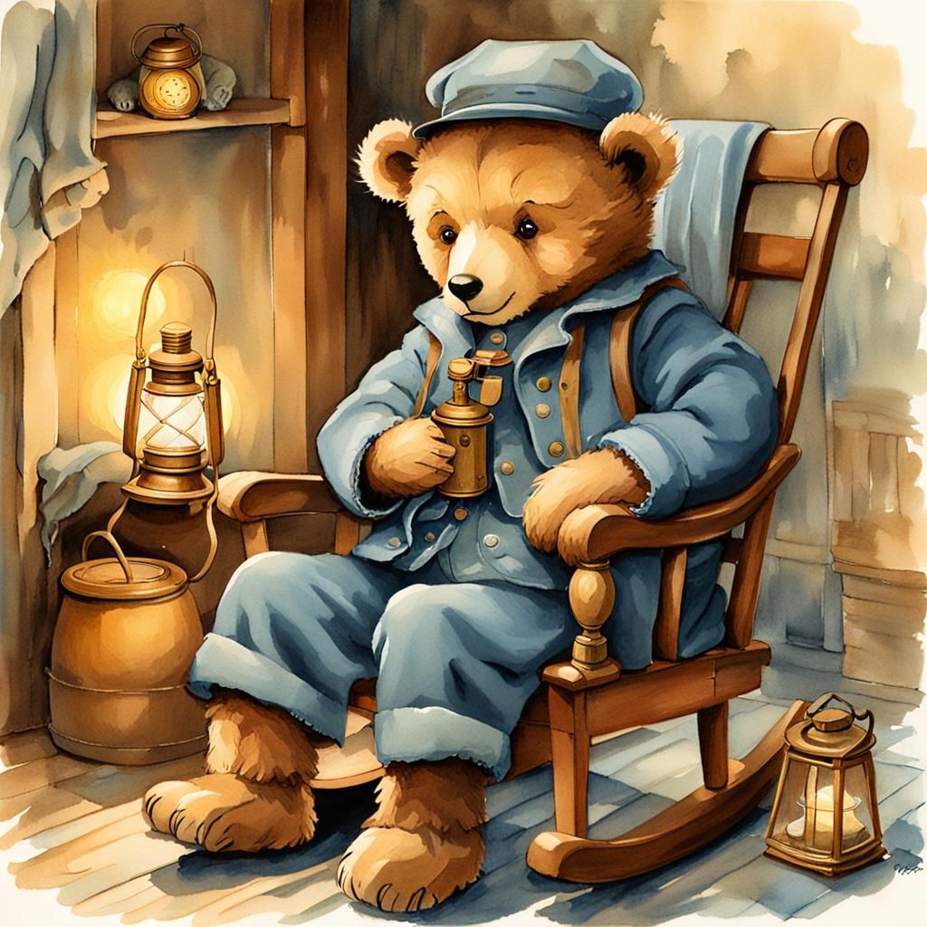 Clean oil ink airbrush children's book art. Cartoon style, M...