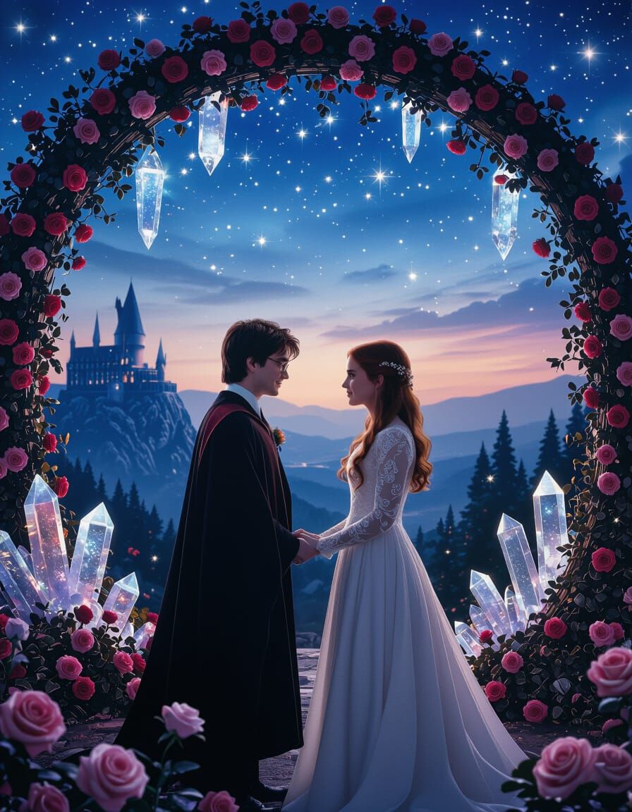 Harry Potter Wedding in Surreal Cinematic Style