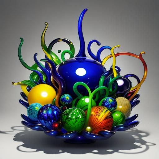 Chihuly-esque Glass Sculpture Art
