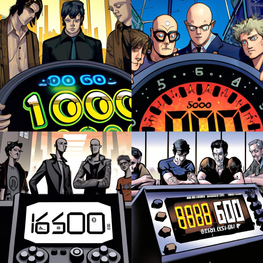 Board Gamers Before Digital Clock, Comic Book Art