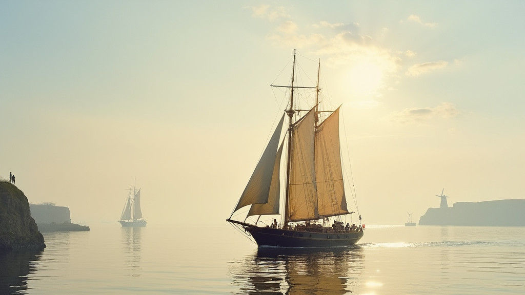 Dutch Schooner Twister Sailing in Classic Maritime Style