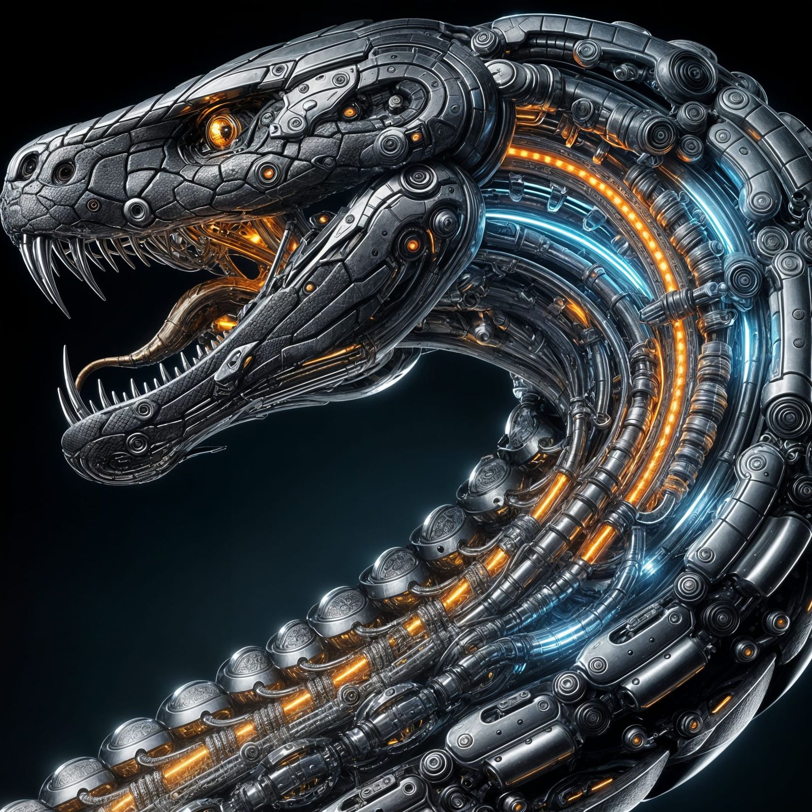 Biomechanical Cyborg Snake