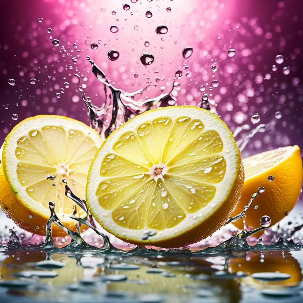 Dramatic Lemon Citrus Advertisement Photography