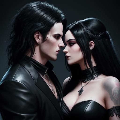 Gothic Wedding Party in Cyberpunk Style