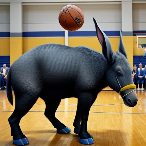 Aardvark Plays Basketball: AI Generated Image
