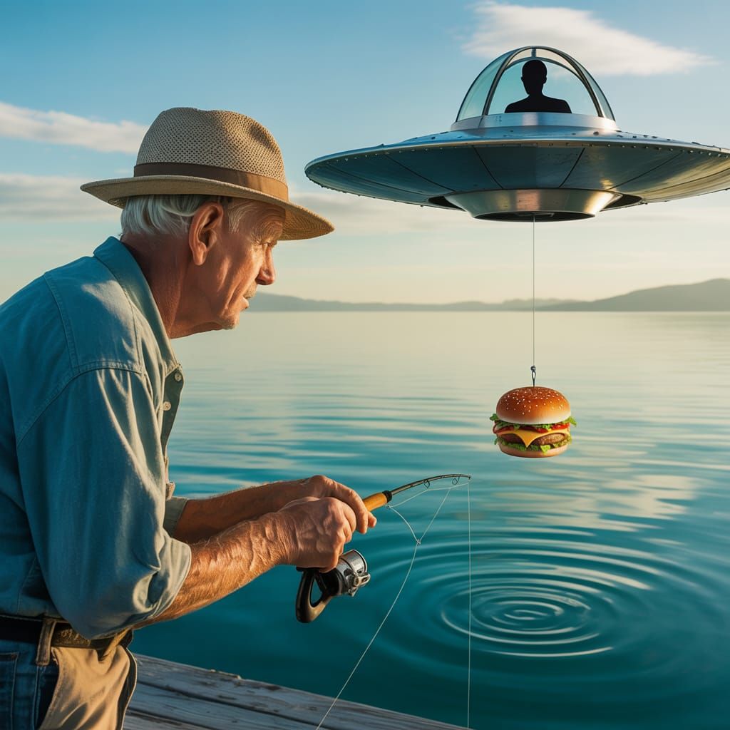 Elderly Fisherman Encounters UFO Over Calm Waters