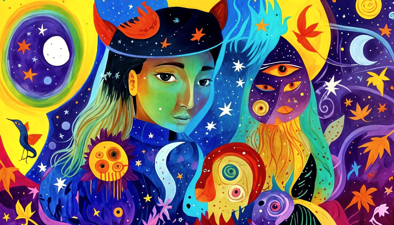 Abstract Composition Inspired by Nature and Kindness