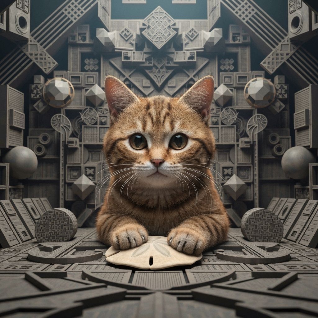 Bauhaus Kitten with Sand Dollar in Unreal Engine