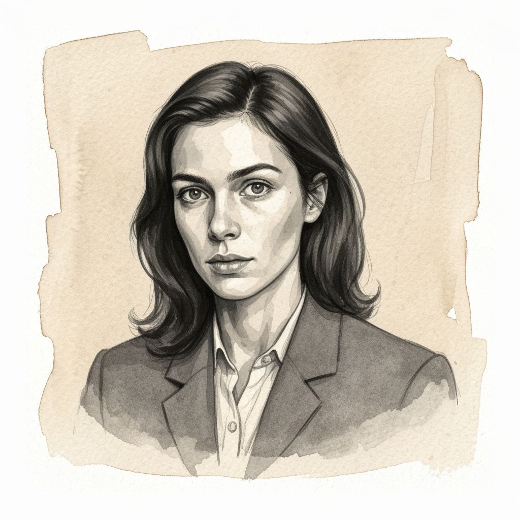 Justitia Bleeding in Gouache Watercolor Style