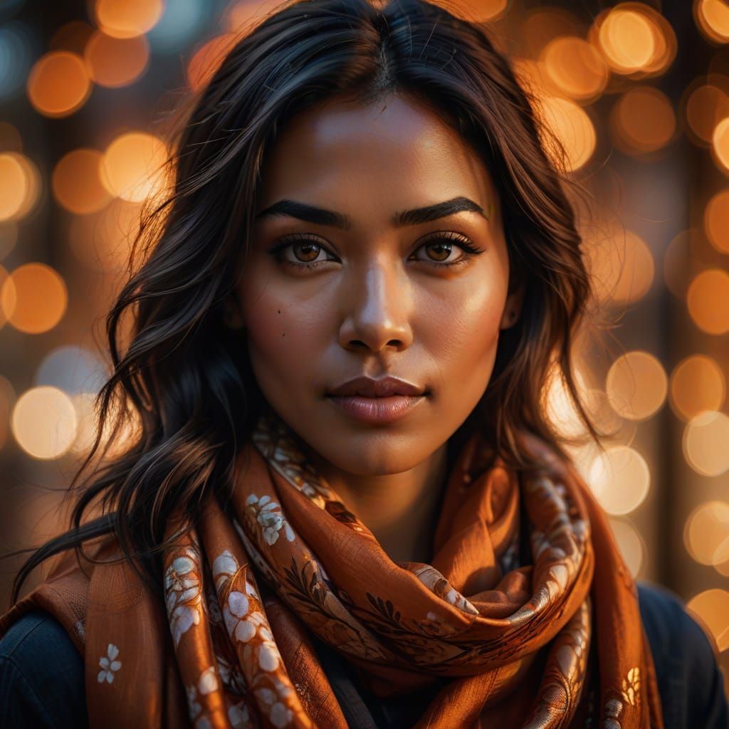 Warm Brown Beauty in Soft Golden Light
