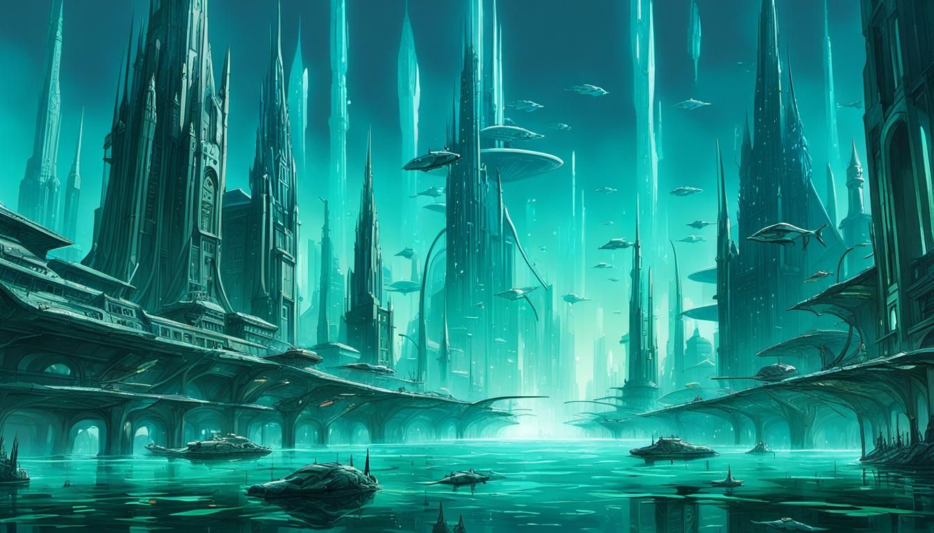 Spectacular Underwater City Concept Art