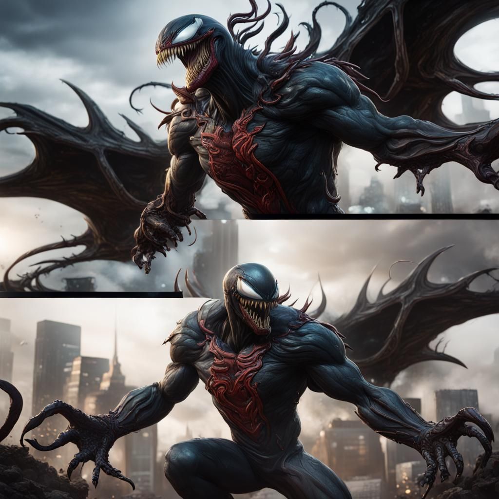 Miles Morales vs Venom: Detailed Fantasy Art
