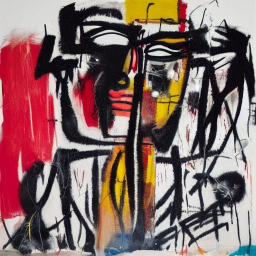 Activism Art in Basquiat-Inspired Graffiti Style