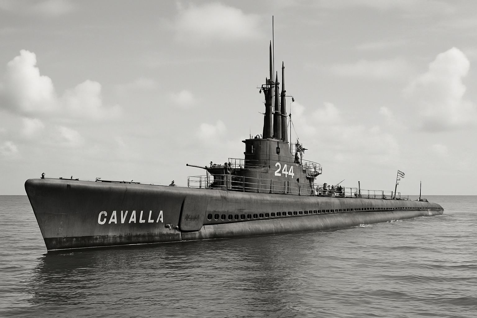 USS Cavalla: Gato Class Submarine Portrait