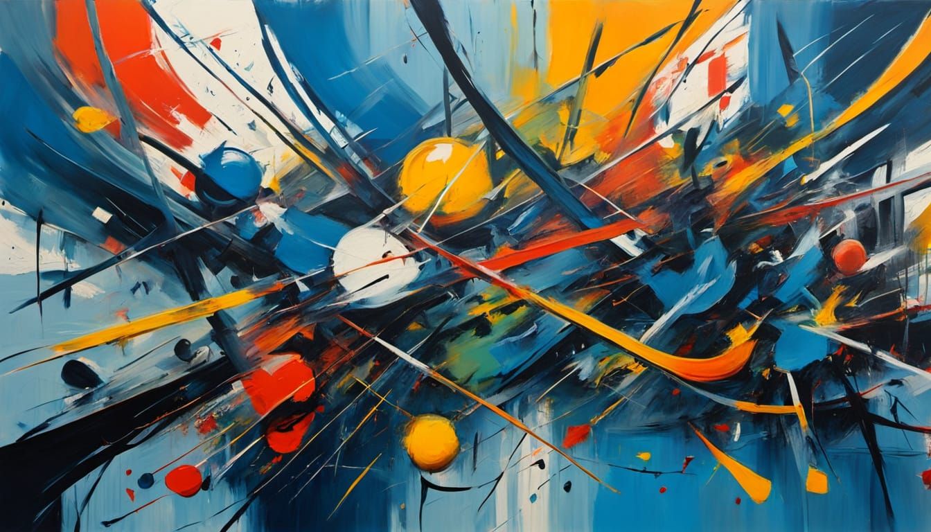 Abstract Expressionist Macro Photograph in Impasto Style