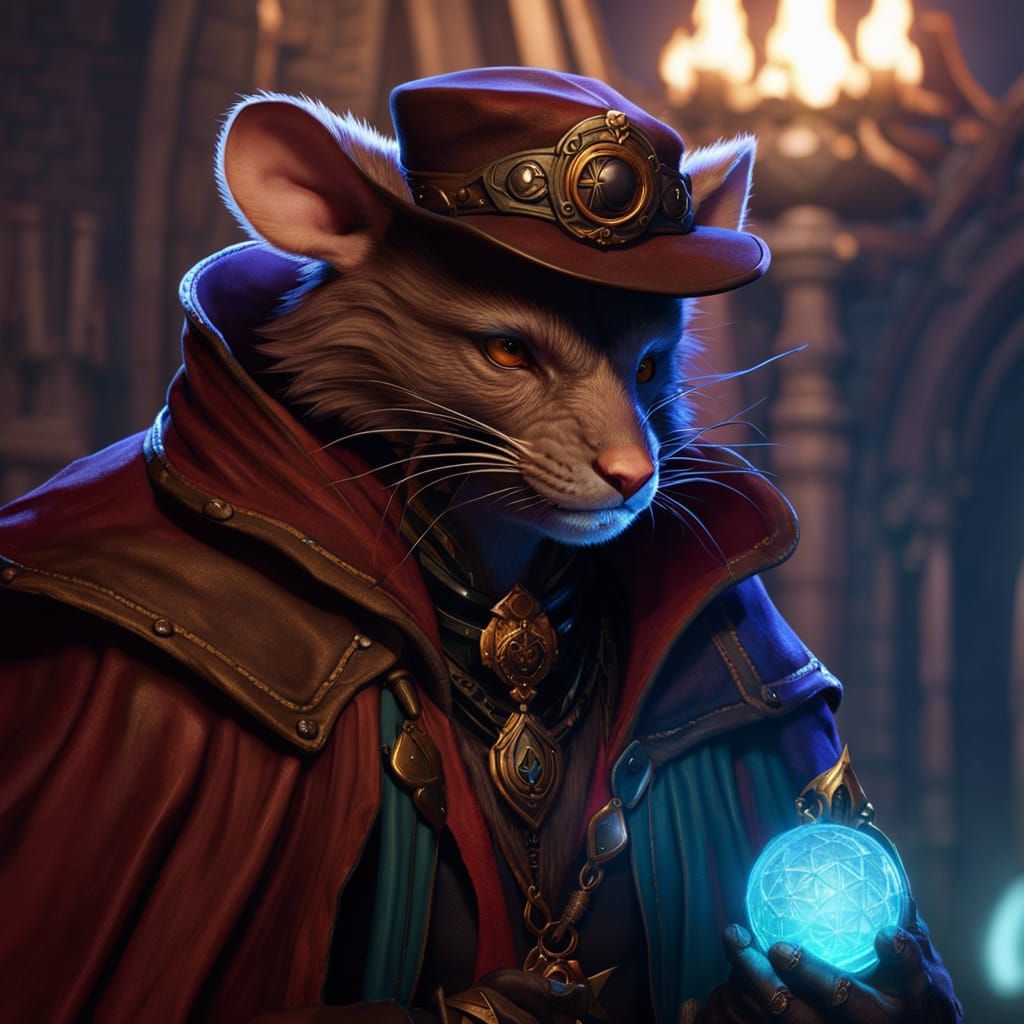 Wererat Warlock Fantasy Concept Art