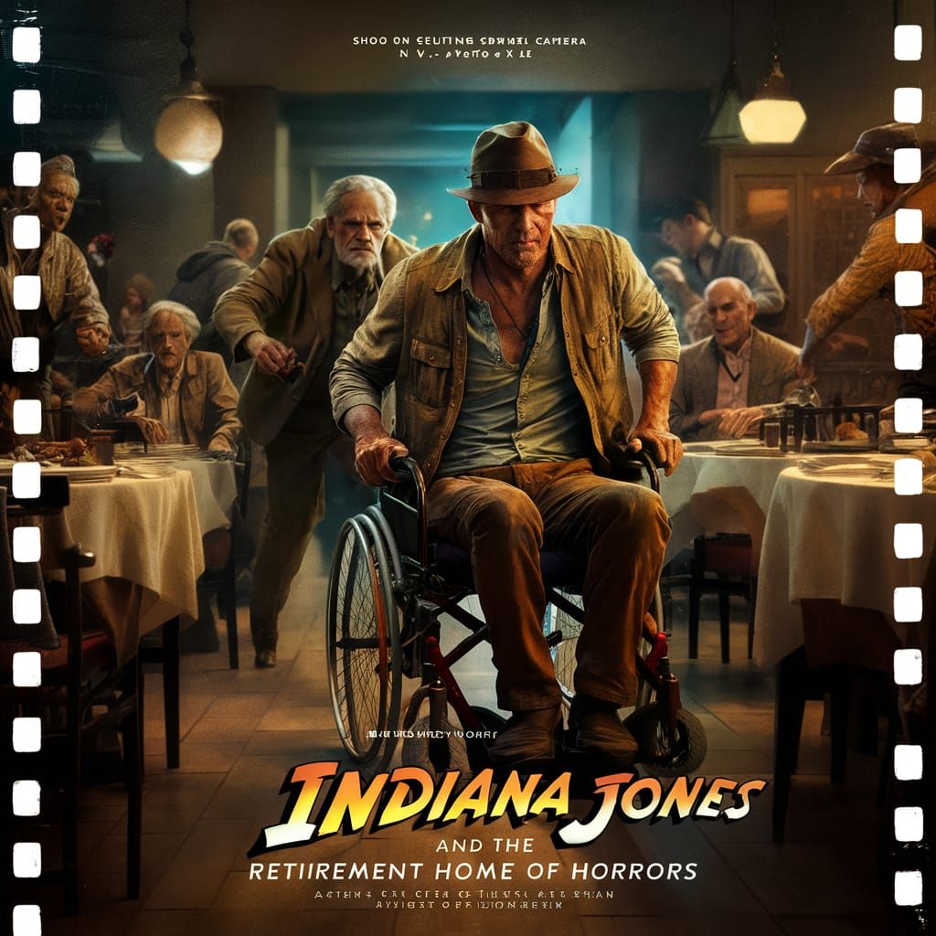 Indiana Jones and the Retirement Home Horrors Film Poster
