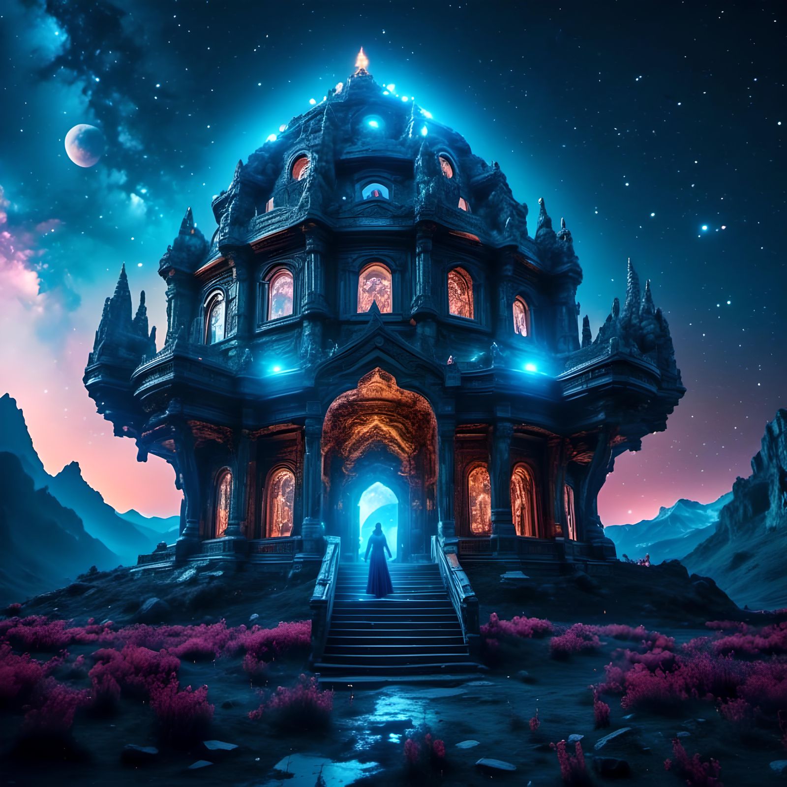 Phantom Woman in Sci-Fi Temple Palace