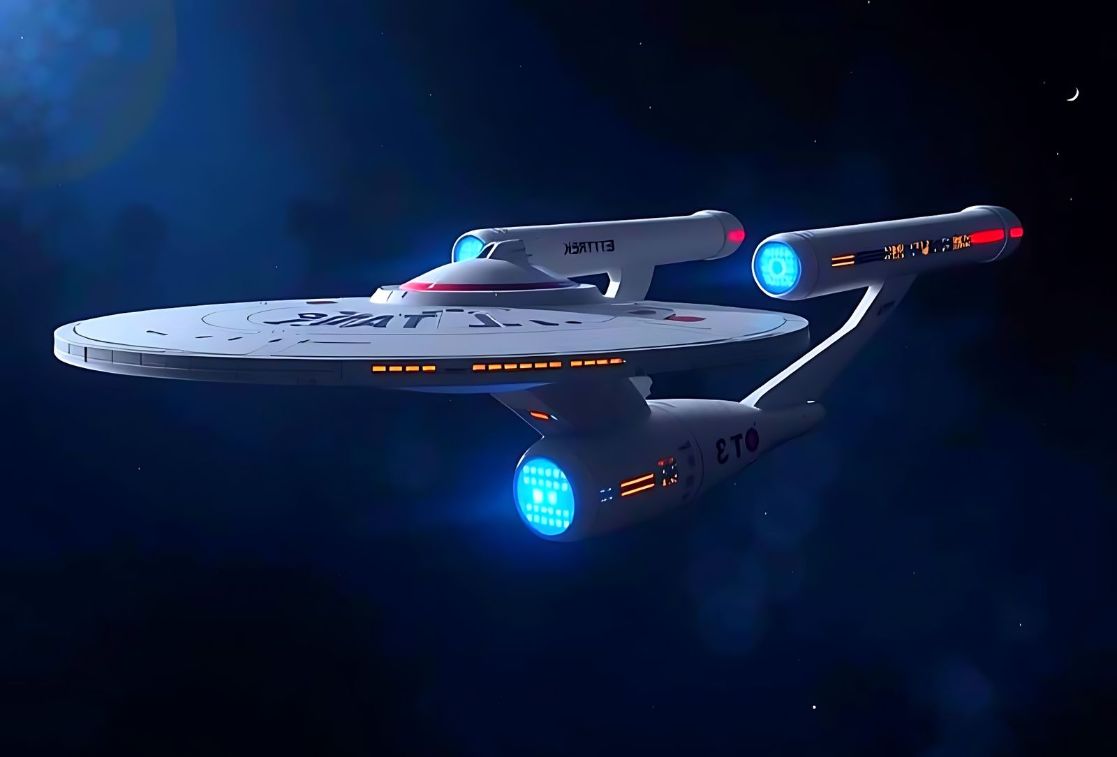 USS Enterprise NCC-1701-A in Digital Matte Painting Style