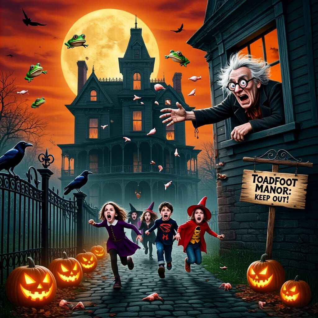 Horror Movie Poster: Toadfoot Manor Halloween Mayhem