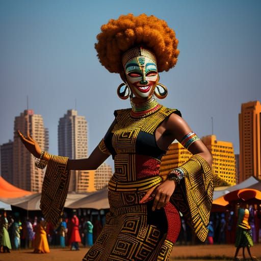 Afrofuturist Nairobi: 1950s Style, Joyful Dancing