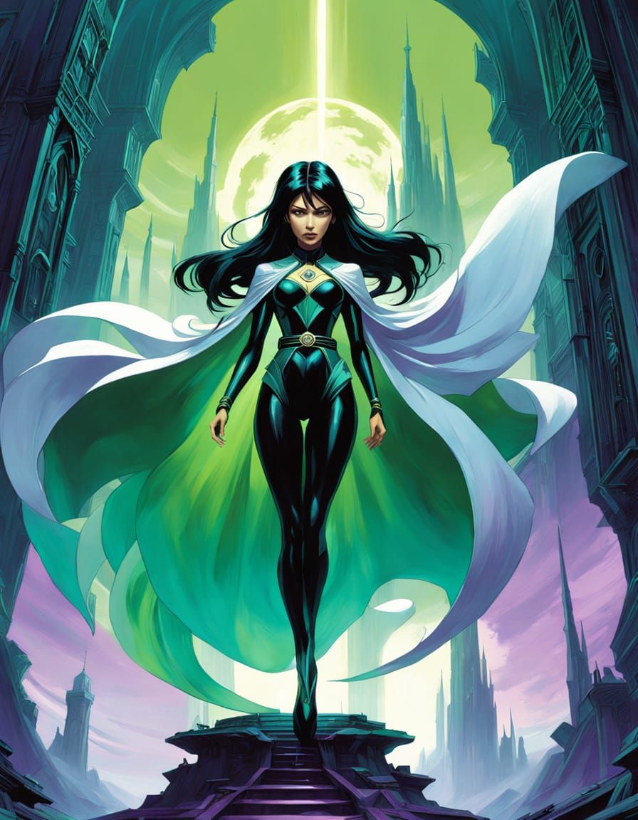 Ethereal Warrior in Mystical Void