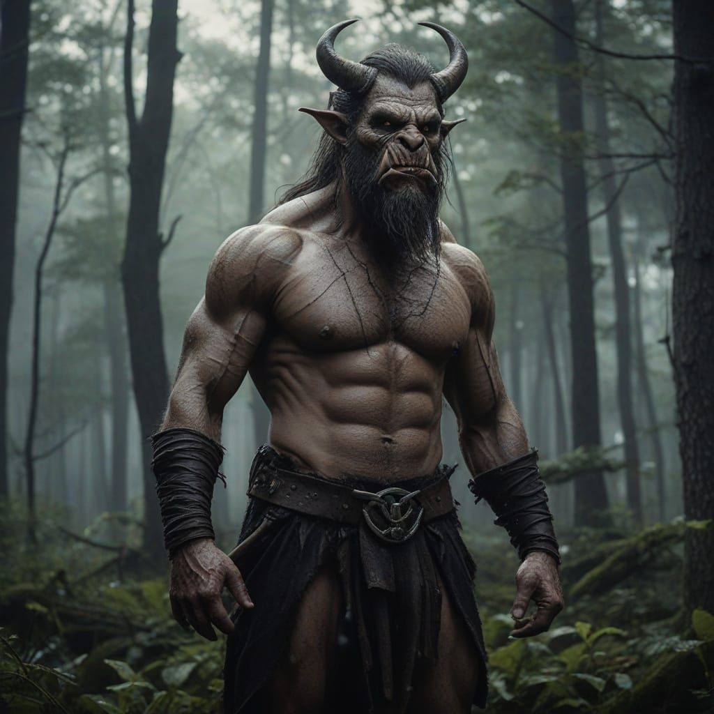 Troll vs Viking in Epic Battle Scene