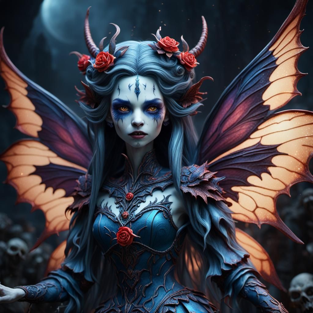 Demonic Porcelain Fairy Banshee Doll Art