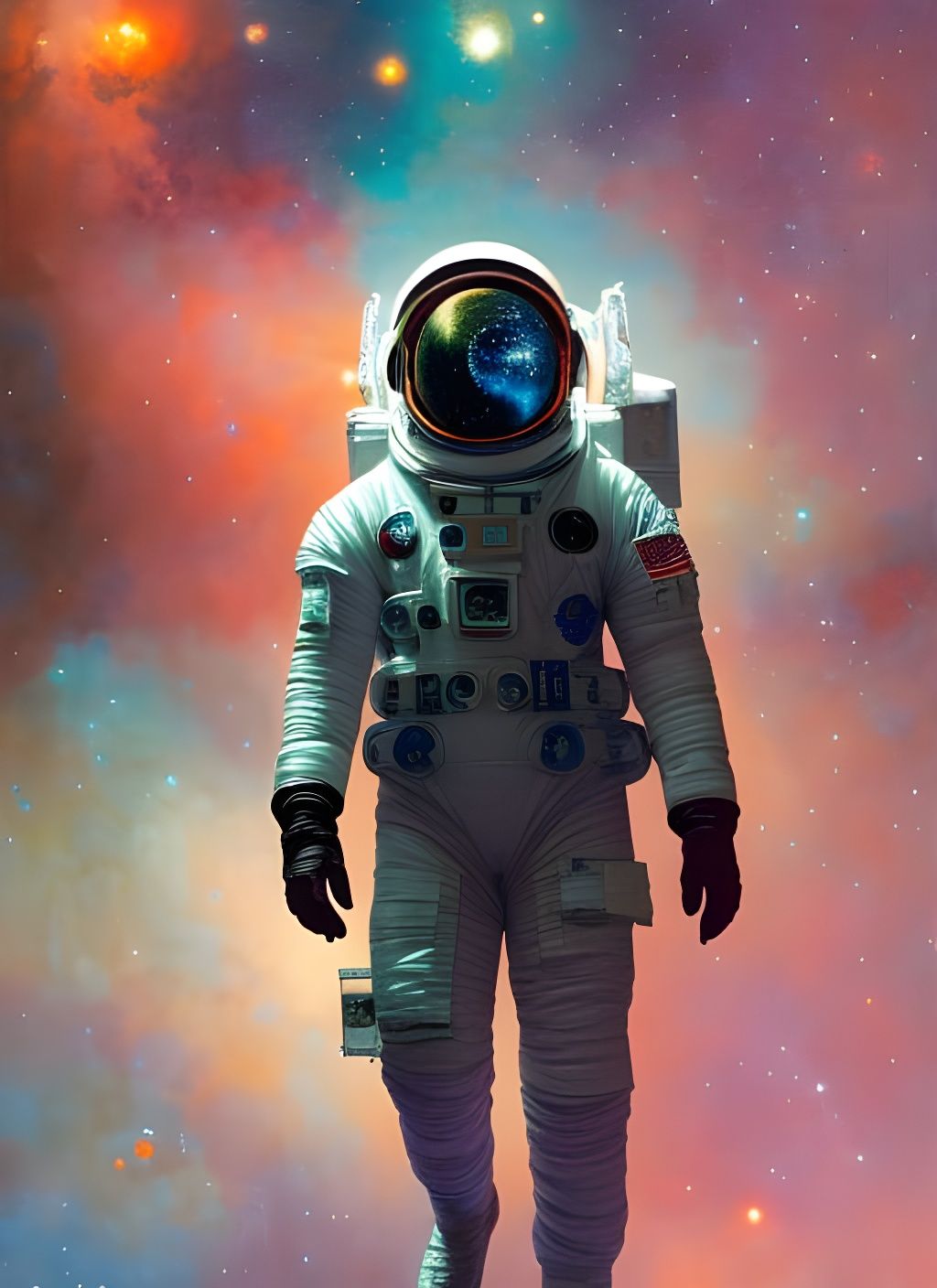 Astronaut in Outer Space Digital Art