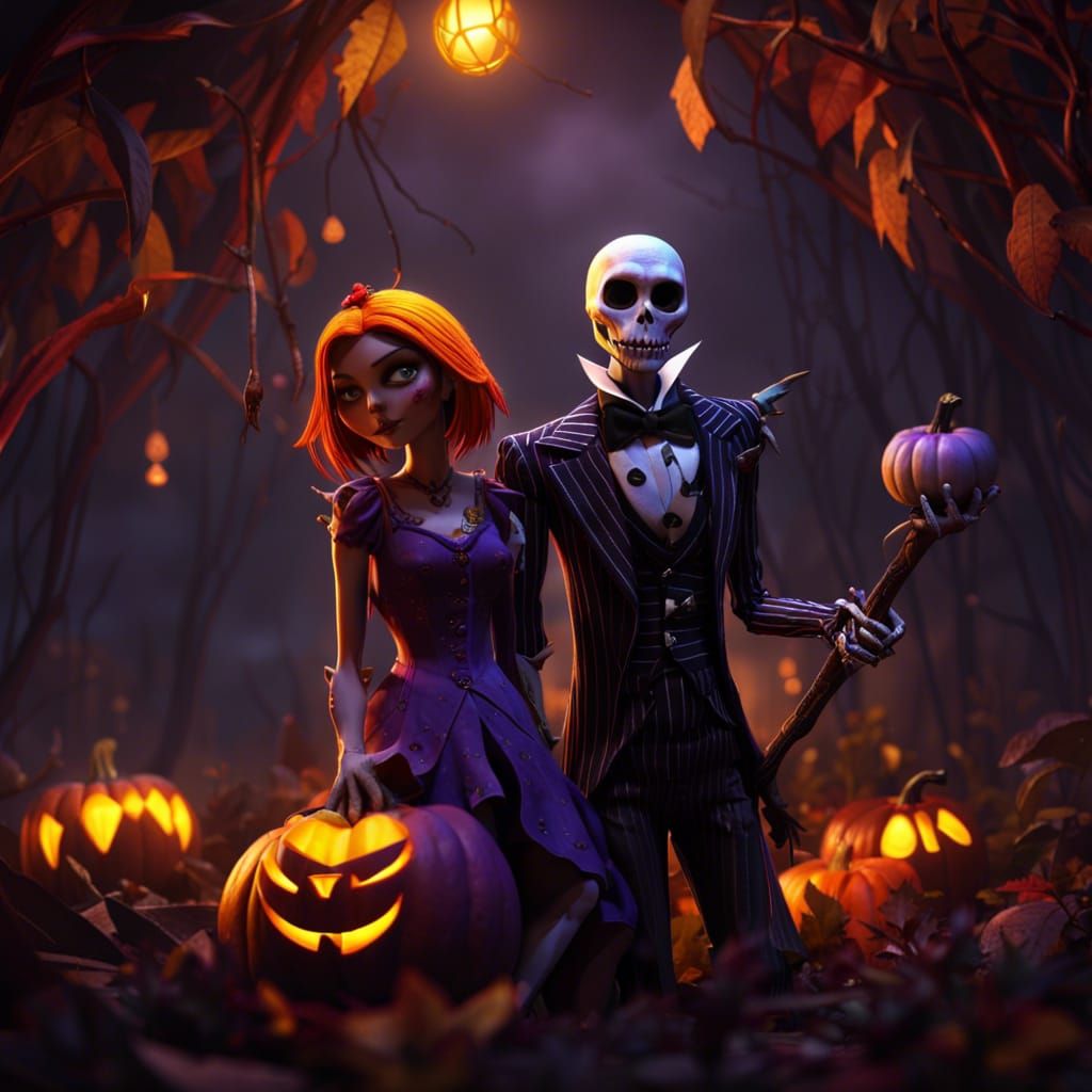 Jack and Sally: Dark Fantasy Concept Art