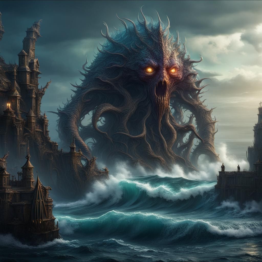 Fantastical Ocean Monster Concept Art