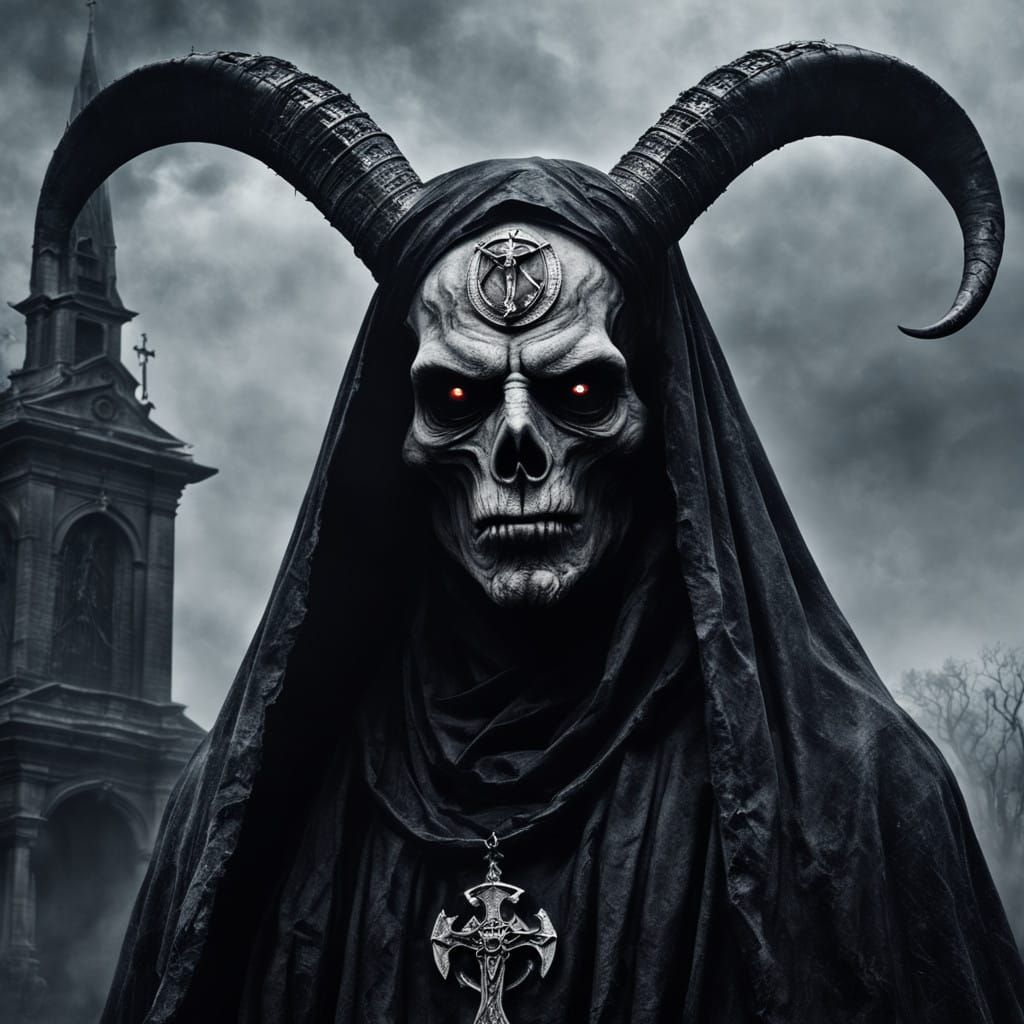 Ethereal New England Church Veil Conceals Malevolent Baphome...