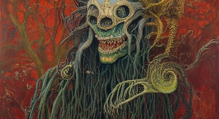 Monster Girl Portrait in Australian Tonalism Style