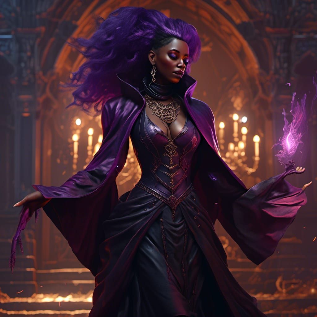 Gothic Aristocrat Sorceress with Shadow Magic