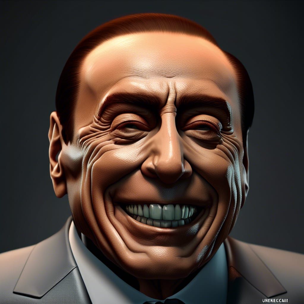 Sinister Man with Tattoos in Monochromatic 3D