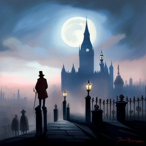 Victorian London in Fog, Gothic Style
