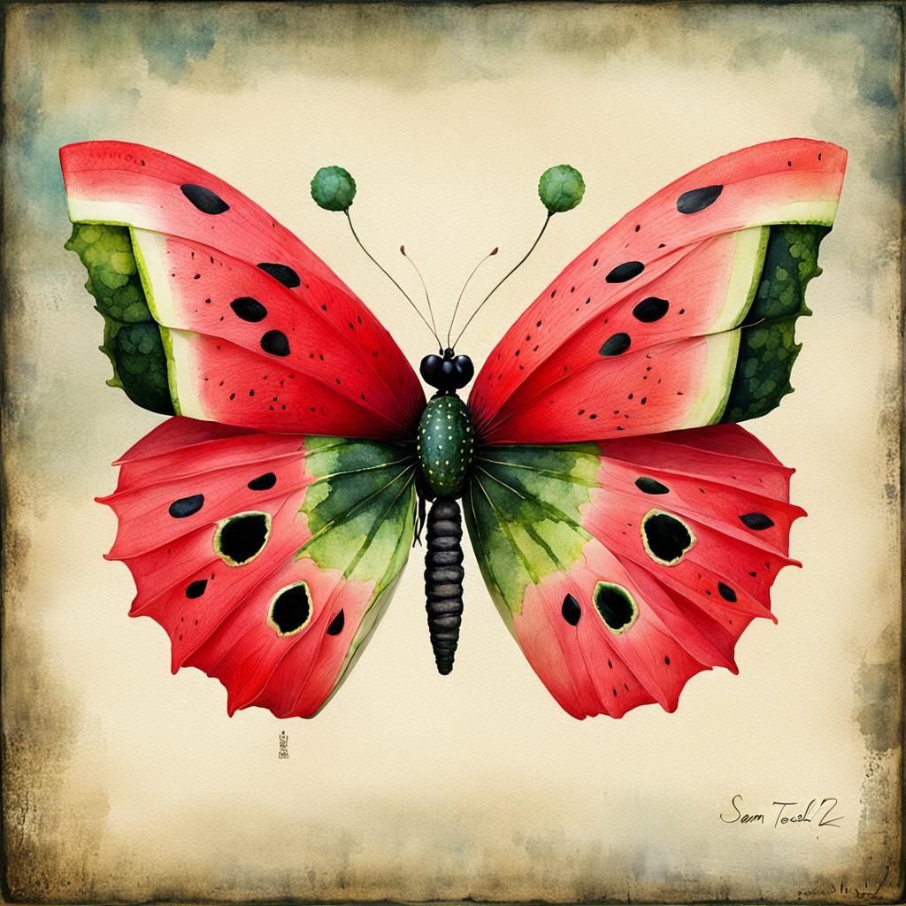Watermelon butterfly