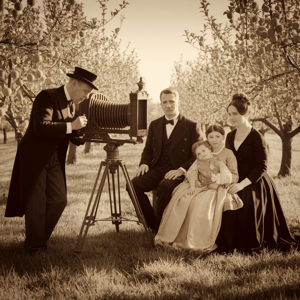 Victorian Family Portrait Session in Albumen Print Style
