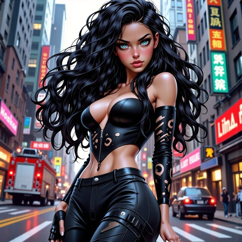 City Agent in Vibrant Anime Style