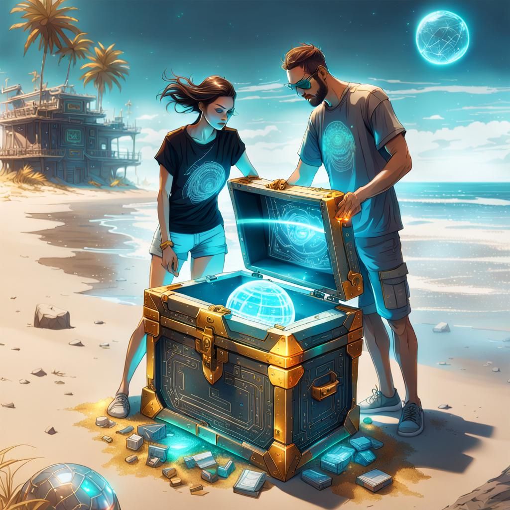 Couple Finds Cyberpunk Treasure on Beach