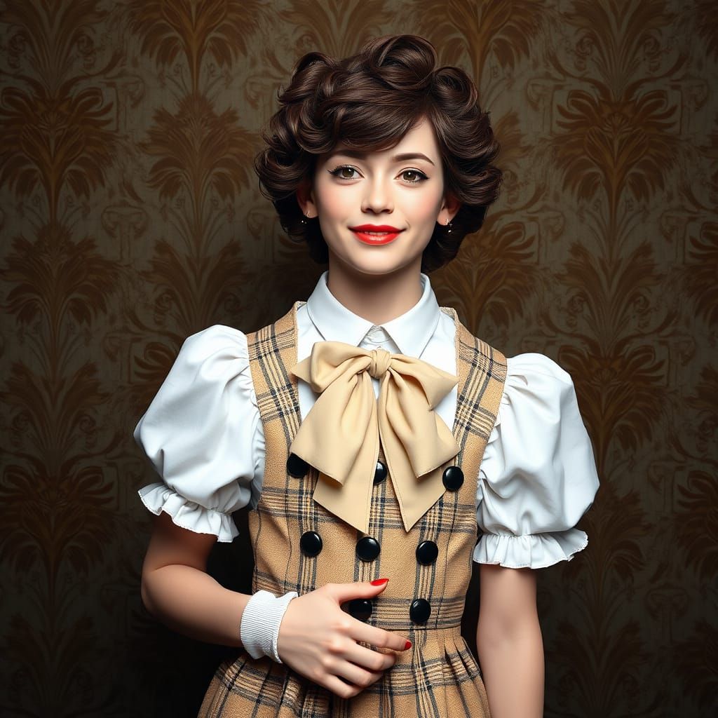 Ethereal Fantasy Portrait of a Crossdresser in Vibrant Color...